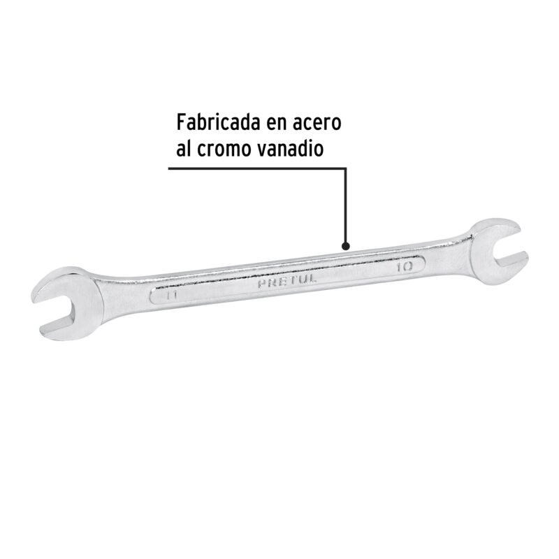 Código: 21972 Llave española 10 x 11 mm x 157 mm de largo, PRETUL LL-31011MP