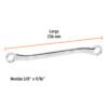 Código: 15752 Llave de estrías 5/8 x 11/16' x 236 mm largo, Truper Expert LL-8182