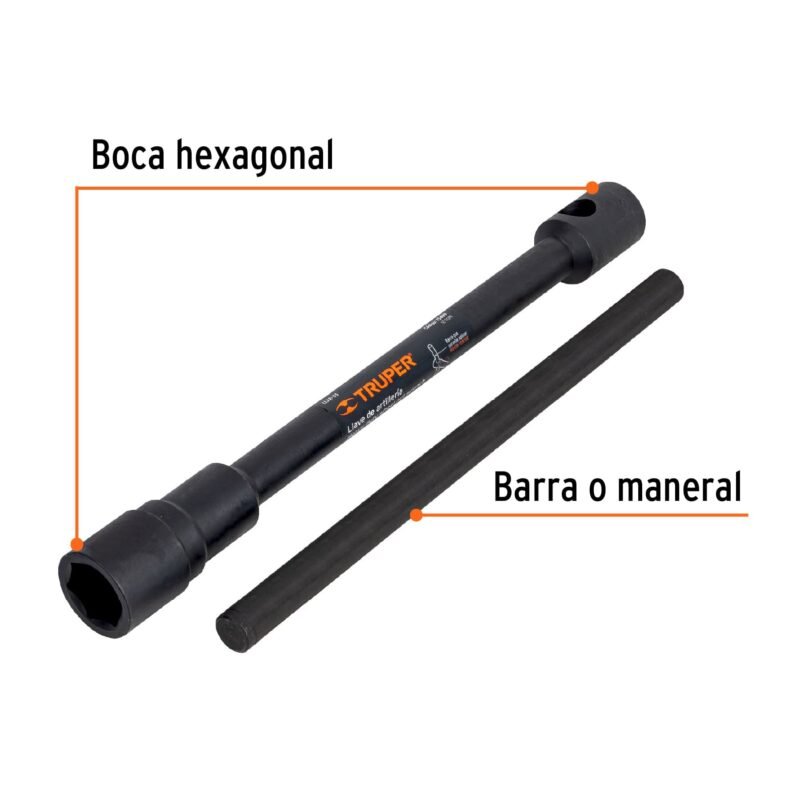 Código: 15489 Llave de artillería 33 mm X 3/4' boca hexagonal, TRUPER LLAR-33