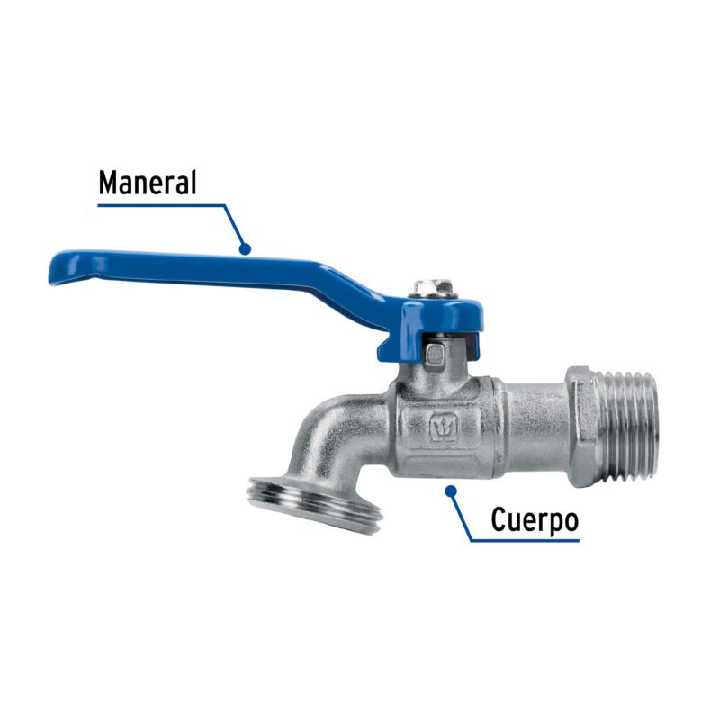 LLE-115LSFC1.jpg Código: 45968 Llave de esfera de latón 1/2', 115 g, s/adaptador, Foset LLE-115LS