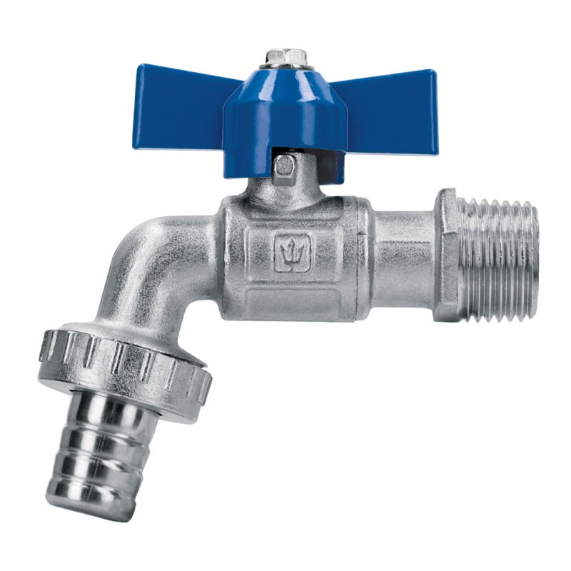 Código: 48308 Llave de esfera c/maneral corto, latón, 130gr, 1/2', Foset LLE-130L