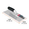Código: 102777 Llana 11' dentado triangular, 6 remaches, mgo comfort grip LLG-6D