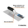Código: 102775 Llana 11' canto recto, 6 remaches, mgo comfort grip, Truper LLG-6L