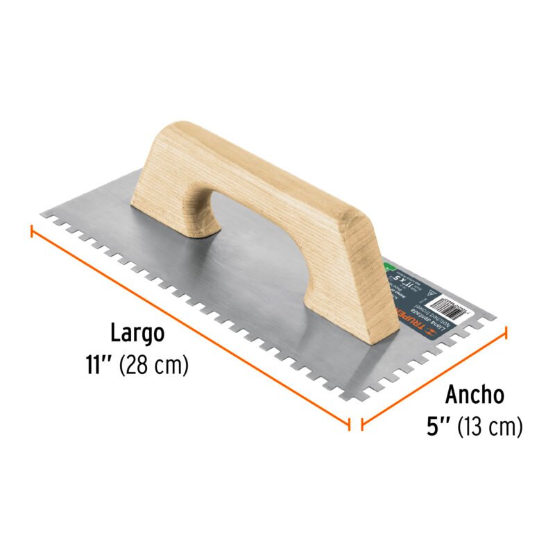 LLM-2CFC2.jpg Código: 11525 Llana 11' dentado cuadrado 1/4', tipo español, mgo madera LLM-2C