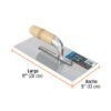 Código: 15406 Llana 11' canto recto, 6 remaches, mgo madera, Truper LLM-6L