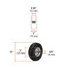 Código: 45902 Rueda neumática 10' para eje lateral, Truper LLN-10L