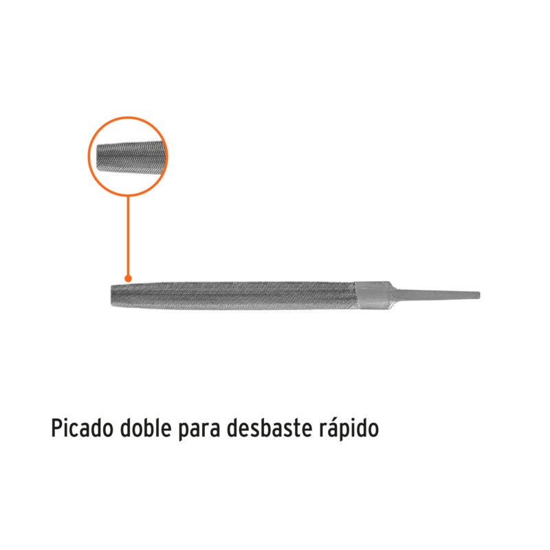 Código: 15169 Lima media caña bastarda 6', Truper LMCB-6