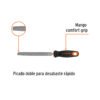 Código: 15317 Lima media caña bastarda 6' mango doble inyección, TRUPER LMCB-6T