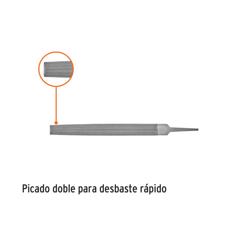 Código: 15171 Lima media caña bastarda 8', Truper LMCB-8