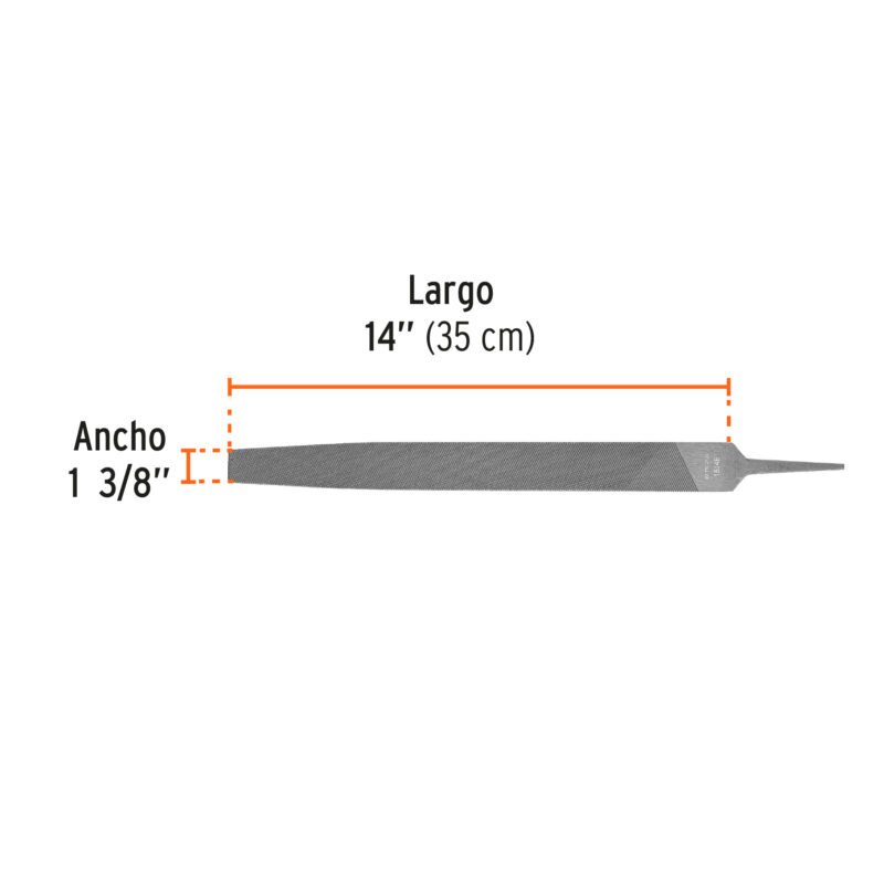Código: 15148 Lima plana bastarda 14', Truper LPB-14