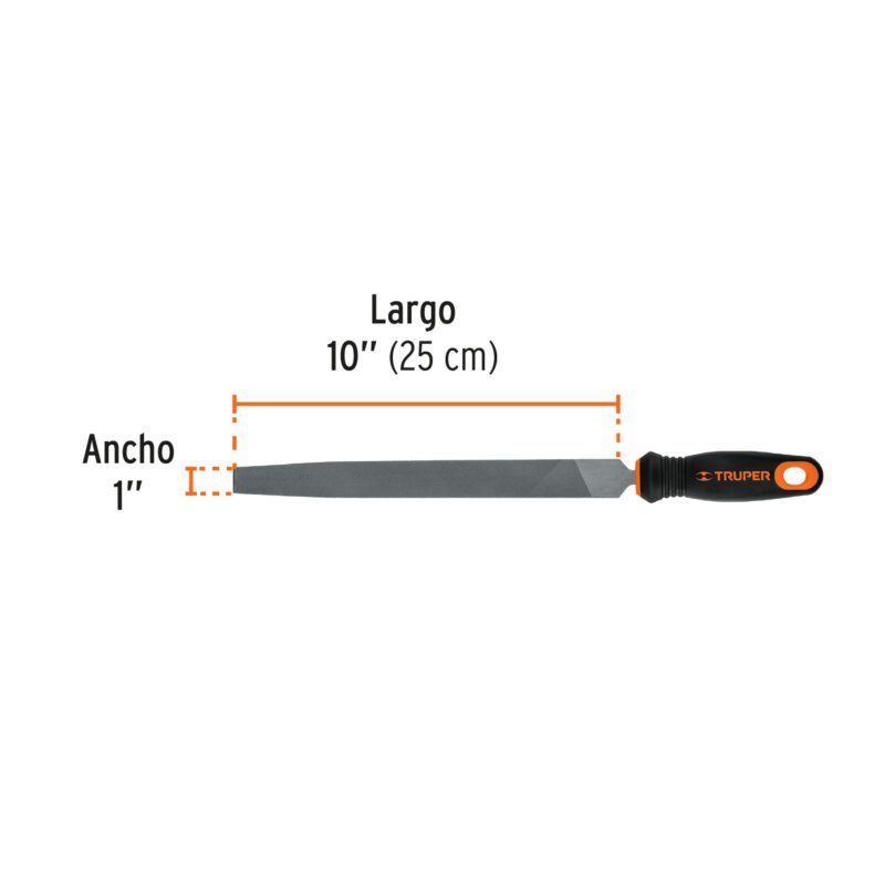 LPM-10TFC2.jpg Código: 11241 Lima plana muza 10' con mango doble inyección, TRUPER LPM-10T