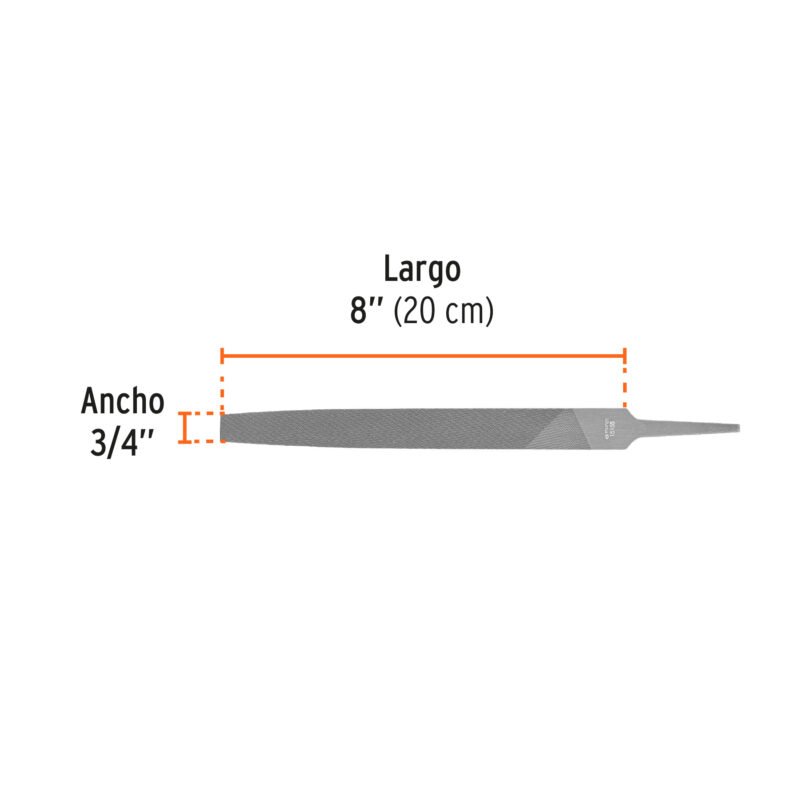 LPM-8FC2.jpg Código: 15155 Lima plana muza 8', Truper LPM-8