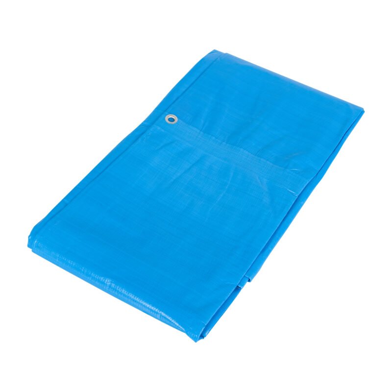 LT-33Z.jpg Código: 15370 Lona de polietileno reforzada 3 x 3 m, azul, 180g/m2, TRUPER LT-33Z