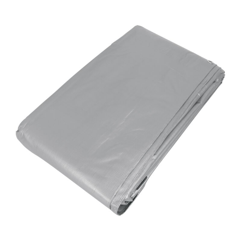 LT-57.jpg Código: 10776 Lona de polietileno reforzada 5 x 7 m, gris, 180g/m2, TRUPER LT-57