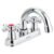 Código: 47681 Mezcladora 4' para lavabo, cuello curvo, manerales cruceta M-050E