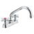 Código: 47688 Mezcladora 4' para lavabo, cuello tubular, manerales cruceta M-070E