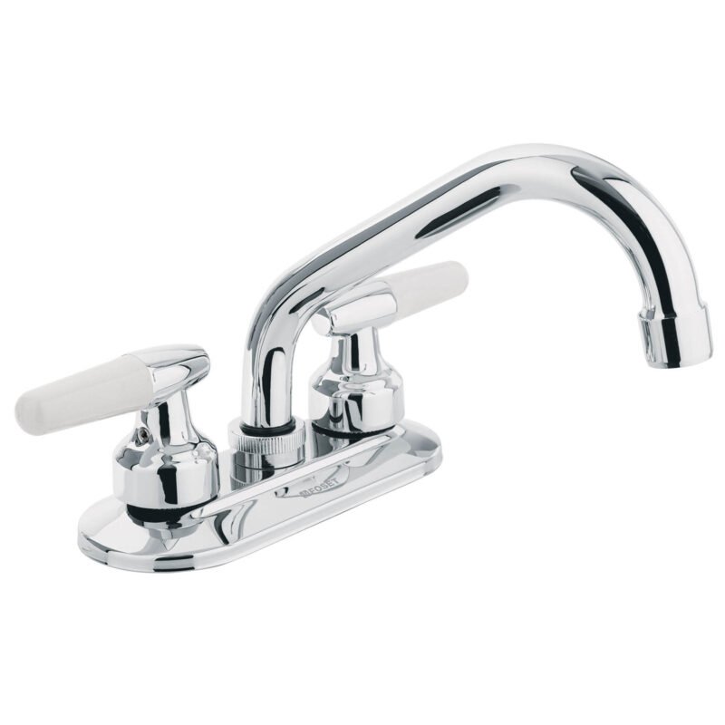 M-070I.jpg Código: 47687 Mezcladora 4' para lavabo, cuello tubular, manerales cono M-070I