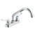 Código: 47686 Mezcladora 4' para lavabo, tubular, manerales palanca M-070P