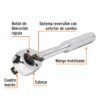 Código: 13410 Matraca cuadro 1/2' cabeza de pera de liberación rápida M-1249