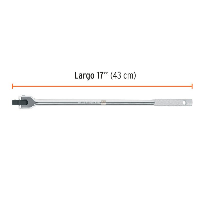 M-1268FC2.jpg Código: 13412 Mango articulado con cuadro de 1/2', largo 17', Truper M-1268