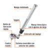 Código: 13220 Matraca cuadro 1/2' telescópica de 19' con cabeza articulada M-1290