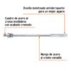 Código: 13908 Mango articulado con cuadro de 3/4', largo 20', Truper M-3468