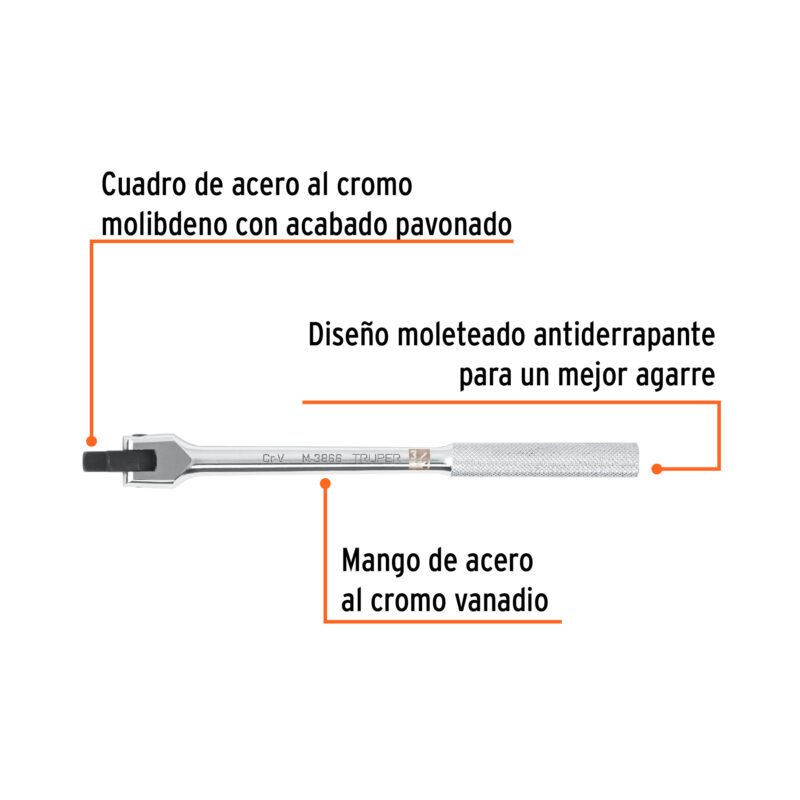 M-3866FC1.jpg Código: 103059 Mango articulado de 10' x 13 mm para dados cuadro 3/8' M-3866