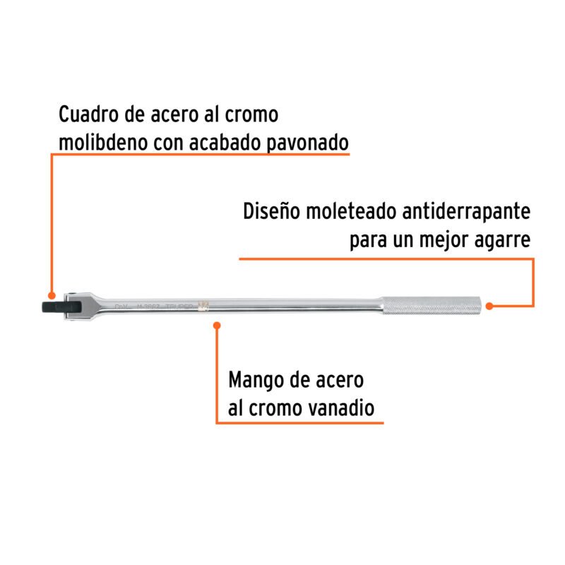 M-3867FC1.jpg Código: 103080 Mango articulado de 15' x 13 mm para dados cuadro 3/8' M-3867