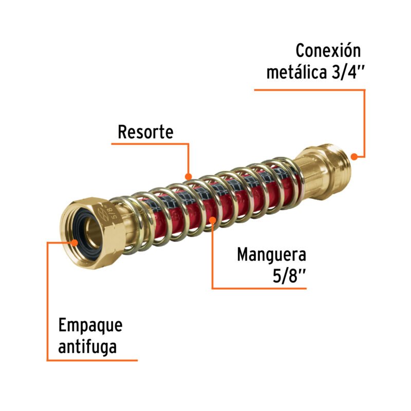 M-FLEXFC1.jpg Código: 10378 Conexión 3/4' antitorceduras para manguera, Truper M-FLEX