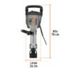 Código: 100893 Martillo demoledor HEX 20 kg, 55J, 1600W, TRUPER EXPERT MADE-20NX