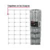 Código: 42861 Rollo malla borreguera, 1.4m x 50m acero galvanizado, 28kg MAGA-50X14