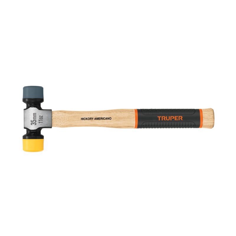 MASU-35.jpg Código: 13137 Martillo 35 mm con caras suaves intercambiables, Truper Grip MASU-35