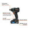 Código: 101402 Destornillador de impacto, 20V, 2 baterías 2Ah, MAX MAX-20D