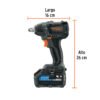 Código: 101403 Llave de impacto 1/2', 20V, 155 lb/ft, 1 batería 4Ah, MAX MAX-20L