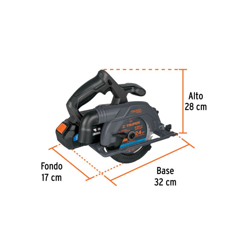 MAX-20SCFC2.jpg Código: 102480 Sierra circular 6-1/2', 20V, 1 batería 4Ah, MAX MAX-20SC