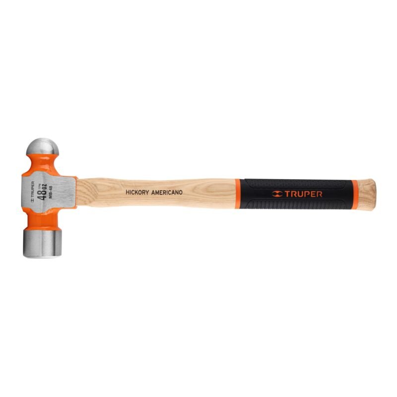 MB-48.jpg Código: 16906 Martillo pulido de bola 48 oz mango hickory, Truper Grip MB-48