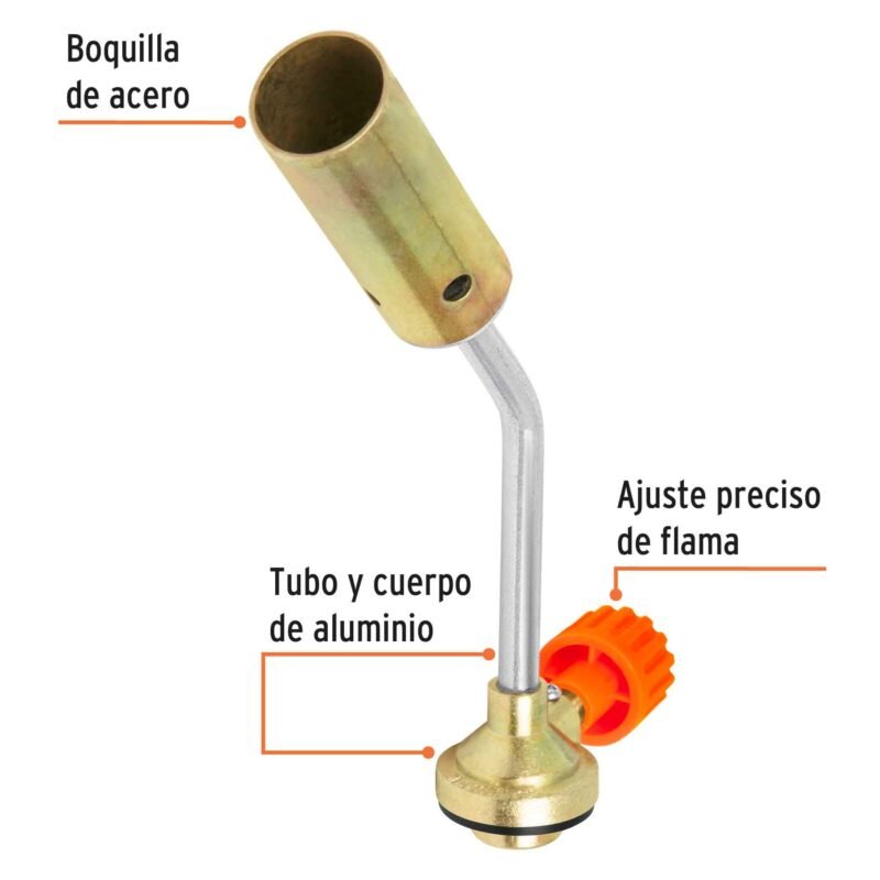 MECH-65RFC1.jpg Código: 11986 Mechero para lata de gas con válvula roscada, TRUPER MECH-65R