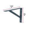 Código: 44673 Ménsula de acero reforzada gris 8 x 12', Fiero MER-12G