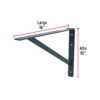 Código: 44674 Ménsula de acero reforzada gris 10 x 16', Fiero MER-16G