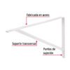 Código: 44672 Ménsula de acero reforzada blanca 13 x 20', Fiero MER-20B
