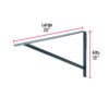Código: 44675 Ménsula de acero reforzada gris 13 x 20', Fiero MER-20G