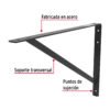 Código: 44678 Ménsula de acero reforzada negra 13 x 20', Fiero MER-20N