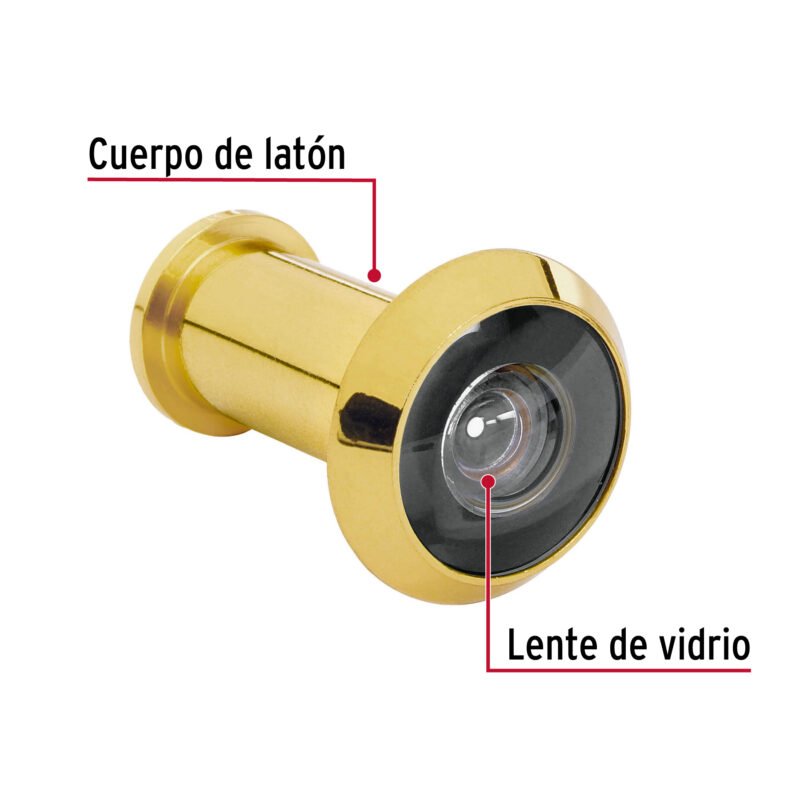 MIRI-1FC1.jpg Código: 43672 Mirilla de seguridad acabado latón, HERMEX MIRI-1