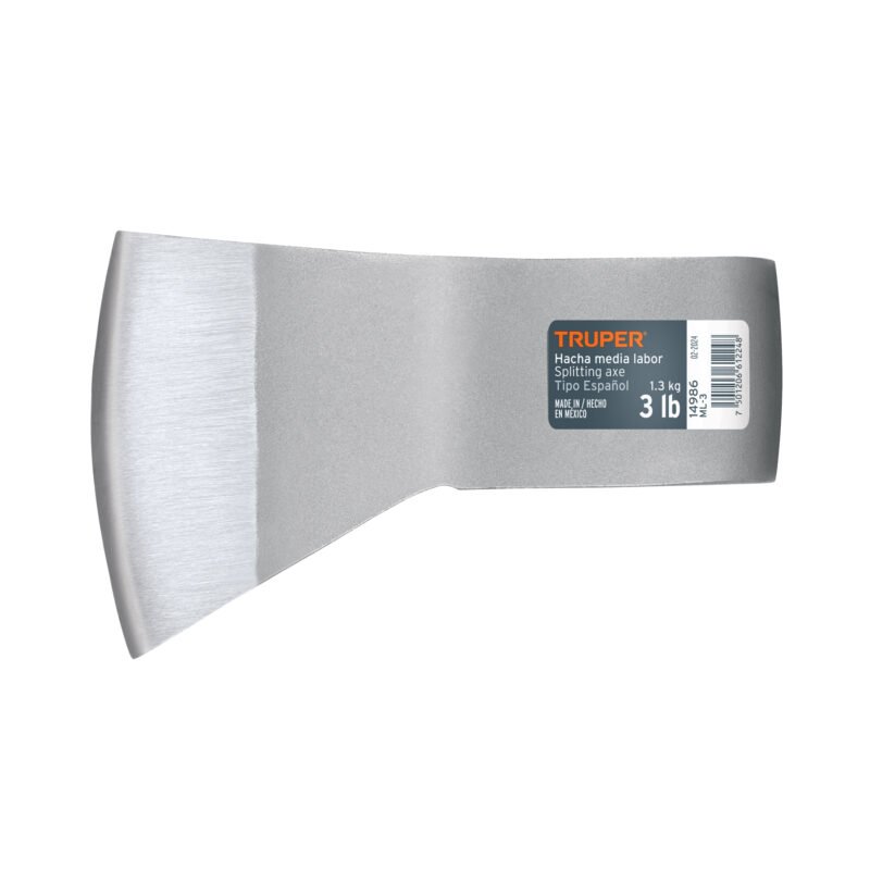 ML-3.jpg Código: 14986 Hacha media labor 3 lb, sin mango, TRUPER ML-3