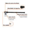 Código: 14972 Hacha media labor 4 lb, mango de fibra de vidrio 36',TRUPER ML-4M