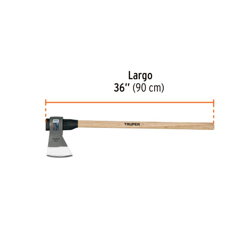 ML-4MMFC2.jpg Código: 102984 Hacha media labor 4 lb, mango de madera 36', TRUPER ML-4MM