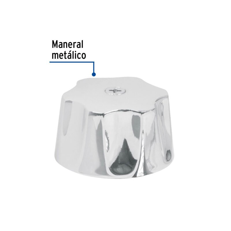 Código: 49051 Maneral hexagonal metálico para lavabo y fregadero, Basic MM-100I