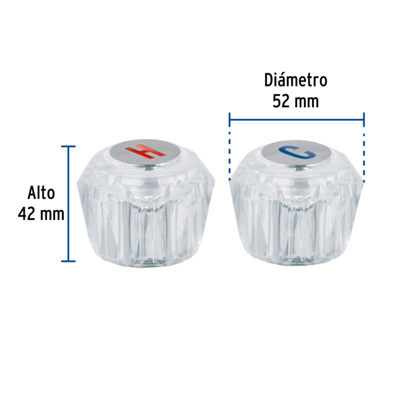 MM-200FC2.jpg Código: 49244 Juego 2 manerales acrílico trans p/lavabo y fregadero, Basic MM-200