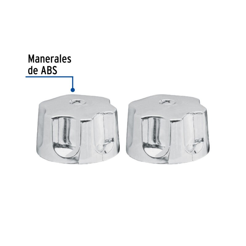 Código: 49389 Juego de manerales hex de ABS p/lav-fregadero, cromo, Basic MMP-100