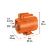 Código: 102305 Motor eléctrico monofásico de 1 HP, baja velocidad, Truper MOE-1B